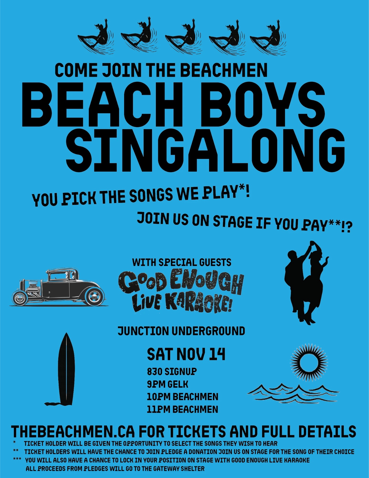Beach Boys Singalong with The Beachmen and special guests Good Enough Live Karaoke, Sat Nov 14 at Junction Underground